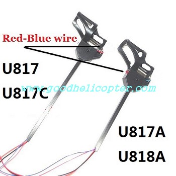 u817-u817c quad copter Side bar + Main motor + Main motor deck (Red-Blue wire)[Long bar]